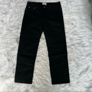 Acne Row Slouchy Straight Jeans Black Designer Casual Women’s Denim 26